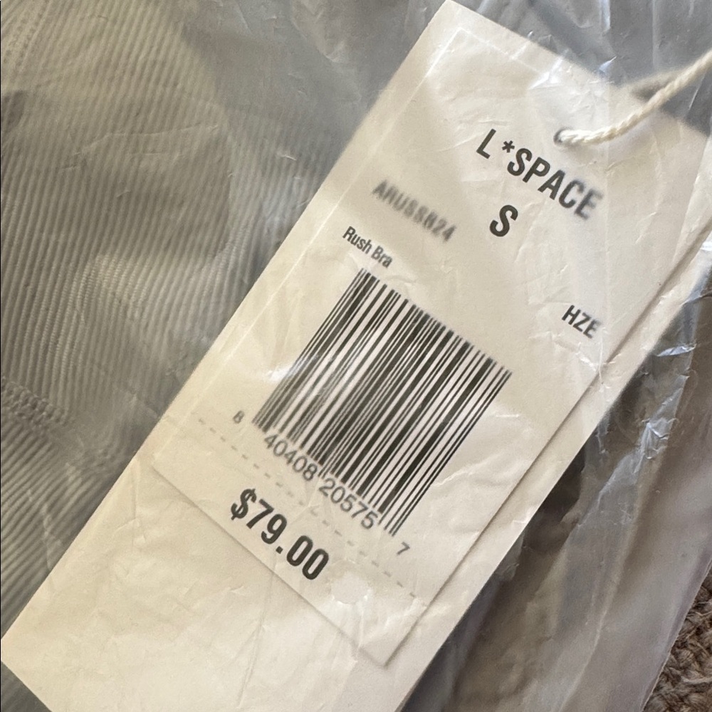 NWT$198 L*SPACE 2-PC SET Rush Sports Bra & Mercer Leggings Ribbed Haze Blue SML - Picture 10 of 11